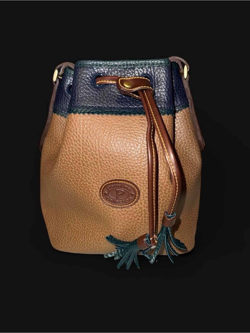 Vintage Portofino Collection by Austin Designs Drawstring Bucket Bag